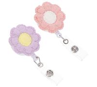 2pcs Sunflower Retractable Badge Buckle for Work Certificates and Ids
