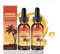 2Pcs Sunless Tanning Drops,Enhancing Your Skin Tone for a Genuine,Natural Sunless Tanning Formula for Face and Body,Safe & Long-Lasting Enhances Natural Tan,for All Skin,Skin-Enhancing Liquid Tan