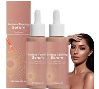 2PCS Sunless Tanning Drops,Natural Glow Instant Tanning Serums Drops,Herbal Tanning Moisturise, Anti-Ageing Express Tanning Serum,Enhancing Your Natural Skin Tone,Body Lotion for Self Tan