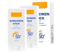 2pcs Sunscreen Stick SPF 50+ Face,Invisible Moisturising Water Durable Matte Mineral Sun Stick No White Cast for Oily & Sensitive Skin (2 Pcs)