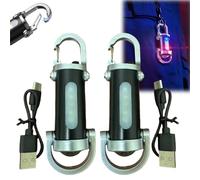 2PCS Super Bright Mini Keyring Tor/ch Rechargeable,Keychain Flash/Light,Waterproof LED Flash/Light for Camping Outdoor Emergency,Portable Pocket Keychain Light with USB Cable[Energy Class A]