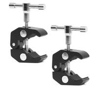 2Pcs Super Clamp w/1/4" and 3/8" Threads, Camera Clamps Clip Mount Crab Clamp for DSLR Cameras, Lights, Umbrellas, Hooks, Shelves, Rods, Cross Bars, Photo Accessories