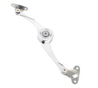 2pcs Support Hinge Lid Stay Folding Lid Lift Up Stay Buffer Damper Adjustable Stop in Any Position for Wardrobe Cabinets Door(Bright Shine)