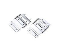 2pcs Support Hinges 85 * 50mm Iron Chrome Strut Hinge 8 Holes Silver/Black Secure Air Flight Case Tool Box Luggage Furniture(Silver)