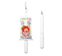 2pcs Surprise Banner Candle, Funny Pop up Birthday Candle, Creative Happy Birthday Trick Candles, Novelty Surprise Clown Fan Cake Topper for Party Supplies (Congrats)