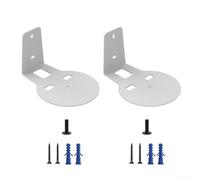 2PCS Surround Sound Speaker Mount White Metal Wall Shelf Swivel Tiltable Bracket for Home Theater DJ PA System 133x100x75mm