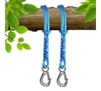 2pcs Swing Rope, Hammock Swing Straps Polyester String with Stainless Steel Heavy-Duty Hook Ring, Adjustable Swing Hooks Strap Garden Furniture Accessories, 200KG/10mm Diameter