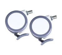 2PCS Swivel Caster Wheels, Load 30KG Heavy Duty Casters Industrial Caster with Brake for Cart, Trolleys, Furniture, Equipment