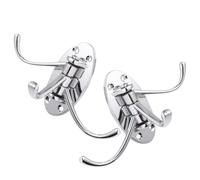 2pcs Swivel Coat Hoo Triple Swing Arm Clothes Hanrs for Bathroom Kitchen & Bedroom Versatile Space Saving Coat Rack & Hat Holder for Home nizat
