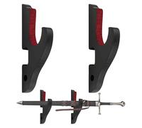 2PCS Sword Wall Mount Display Rack,1 Tier Adjustable Padded Katana Wall Mount,Black Sword Stand for Home & Game Room Decoration,Sword Holder,for Samurai Sword,Lightsaber,Cosplay,Demon Slayer Weapon
