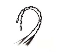 2Pcs Synthetic Braided Ponytail Extensions Clip in Hair, 20inch Braids Braided Hairpieces for Women Easy to Style and Cut(Mixed Grey)