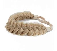 2PCS Synthetic Hair Braided Headband Classic Wide Strands Wedding Disorderly Fluffy Braids Wig Band Women Beauty Accessory (GYU-A11)