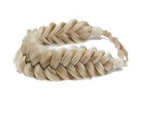 2PCS Synthetic Hair Braided Headband Classic Wide Strands Wedding Disorderly Fluffy Braids Wig Band Women Beauty Accessory (GYU-A02)