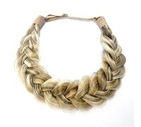 2PCS Synthetic Hair Braided Headband Classic Wide Strands Wedding Disorderly Fluffy Braids Wig Band Women Beauty Accessory (GYU-A30)