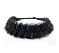 2PCS Synthetic Hair Braided Headband Classic Wide Strands Wedding Disorderly Fluffy Braids Wig Band Women Beauty Accessory (GYU-A04)