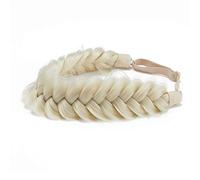 2PCS Synthetic Hair Braided Headband Classic Wide Strands Wedding Disorderly Fluffy Braids Wig Band Women Beauty Accessory (A014613613AFBA)