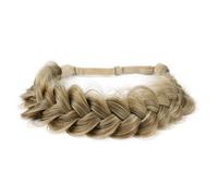 2PCS Synthetic Hair Braided Headband Classic Wide Strands Wedding Disorderly Fluffy Braids Wig Band Women Beauty Accessory (GYU-A24)
