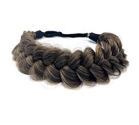 2PCS Synthetic Hair Braided Headband Classic Wide Strands Wedding Disorderly Fluffy Braids Wig Band Women Beauty Accessory (GYU-A32)