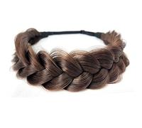 2PCS Synthetic Hair Braided Headband Classic Wide Strands Wedding Disorderly Fluffy Braids Wig Band Women Beauty Accessory (GYU-A37)