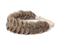 2PCS Synthetic Hair Braided Headband Classic Wide Strands Wedding Disorderly Fluffy Braids Wig Band Women Beauty Accessory (GYU-A31)