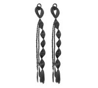 2Pcs Synthetic Long Straight Hair Natural For Bubble Braid Plait Ponytail Wig With Rubber Band Fashion(-2)