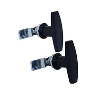 2Pcs T Handle Lock Cam Lock Swing Knob for Drawer Cabinet Door Lock Electrical Panel Door Latches keyless Locking Device Black