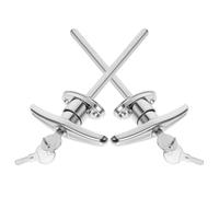 2pcs T-Handle Lock Replacement Part for Barn and Rv Doors Silver