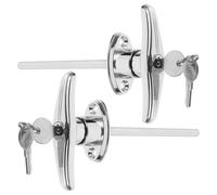 2pcs T Handle Lock Zinc Alloy Silver for Shed and Rv Doors