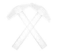 2pcs T Ruler 13.8 Inch Abs Acrylic Straight Edge for Drafting