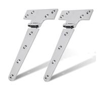 2PCS T Shaped Hinge, Stainless Steel Door Opening Closing Fixator Heavy Duty Tee Hardware T Shape Metal Garden Gates Hinges Fixed Connectors for Boat Windows Fence (7.7x3.9in)