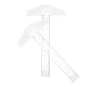 2pcs T Shaped Marking Ruler 13.8x6.7x0.24inch Abs Acrylic