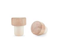 2Pcs T-shaped Stopper Cork Wine Bottle Stoppers Wine Sealing Plug Cork Plugs Reusable Wooden & Rubber Wine & Beer Bottle Stoppers（18.5mm/0.728 in） (18.5mm/0.728 in)