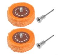2PCS T Style Polish Buffing Wheel with White Yellow Shape Handle for Mirror Polishing and Jewelry Finishing on Metal Stainless Steel Aluminum (Yellow cloth wheel)