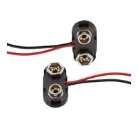 2Pcs T-Type 9V Battery Snap Clips Connector Battery Clip Holder Length 15CM