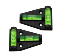 2PCS T Type Spirit Level, Mini Level Spirit for Caravan, 2 Way Bubble Leveling Device Small Cross Check Motorhome Gadgets Picture Frames Camera Tripod Camping(Black T Type Spirit Leveling, 2)