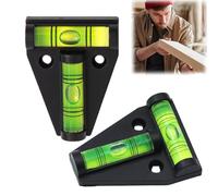 2PCS T Type Spirit Level,Small Bubble Leveling Device,2 Way Mini Spirit Level for Caravan, Magnetic Campervan Level Cross,Convinent T Shaped Bubble for Motorhome,Trailer,Level Tools for Furniture