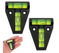2Pcs T Type Spirit Levels,2 Way Mini Black Spirit L/evel,Cara/Van Spirit Level,Small Spirit Le/vel,Lev/el Cross,T-Shaped Mini Level,Bubble Spirit Level,Small 2 Way Bubble Leveling Device,Level Tools