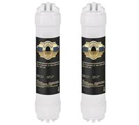 2pcs T33 Inline Post Activated Carbon Water Filter, 2-Minute Quick Catch, Sink Replacement Water Filter, Whole House Pre Post