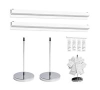 2pcs Tab Grabber, No Drill Kitchen Order Holder with 2 Ticket Spike, Wall-Mounted Ticket Rail Rack Holder to Hold Orders Tabs Papers for Catering Cafes Pubs Bars Home Kitchen(30cm)