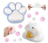 2PCS Taba Squishy,Cat Paw Squishy Toy & Hamster Squishy Toy,Stress Toy,Compact and Easy to Carry,Fidget Squeeze Toy,Stress Relief for Adults,cute stuff,fufu squishy,anxiety toys,squishy cat paw,B+A