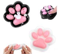 2Pcs Taba Squishy, Cat Paw Squishy Toys, fufu squishy,Anxiety Relief Stress Toys Squeeze Sensory Toy, Fidget Toys Gifts for Cat lovers, Kids, Teenage and Adults (Bitonal-2PCS)