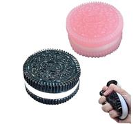 2pcs Taba Squishy, Fufu Squishy, Taba Squishy, Pink and Black Biscuit Stress Relief Toy, Ultra-Soft Decompression Venting Toy, Anxiety Relief, Stocking Fillers Birthday Gifts