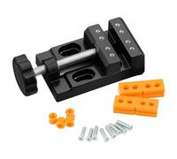 2pcs Table Flat Clamp Machined Mini Bench Flat Clamp Table Vice Adjustable Drill Press Vice for DIY Jewelry Walnut Nuclear Drilling Carving Watch Repair Tool (2)