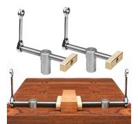 2Pcs Table Workbench Fast Fixed Clip Clamps, Desktop Clip Fast Fixed Clip Clamp Brass Fixture Vise, Woodworking Adjustable Desktop Clips DIY Positioning Bench (19mm)