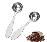 2PCS Tablespoon Measuring Spoon, Stainless Steel Coffee Measuring Spoon with Long Handle, Table Spoons Measure 15ml Coffees Scoop for Ground Coffee Tea Powder(Silver)