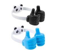 2pcs Tabletop Phone Holders Mobile Phone Supports Practical Convenient Tpr Pvc Adorable Design Simple Design Assorted Color for Floor and Table Use, for Seniors