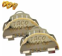2Pcs Taco Holders, Stainless Steel Tortilla Holder, Taco Shell Mold for Frying, French Fries Stand Plates, Multifunctional TacoMaker for Mexican Cuisine Lovers Air Fryer Oven Meal Prep Enthusiasts