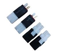 2pcs Tamiya Plug Male Connector to Deans T Plug Female Connector and 2pcs Tamiya Plug Female Connector to Deans T Plug Male Connector No Wire Adapter