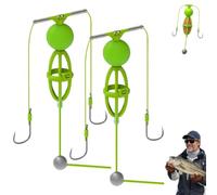 2pcs Tangle-Free Bottom-Up Feeder Basket Fishing System Bait Cage (12#)
