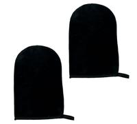 2pcs Tanning Mitt Black Reusable Double-Sided Tanning Mitt Washable Self-Tanning Application Mitt Prevents Stained Hands for Bath Apply Sunscreen Essential oil Body Lotion